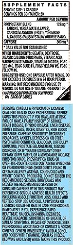 yellow hornet herbal dietary supplement 20ct lot of 6 x  120 capsules