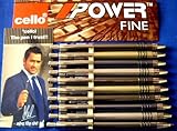 10 CELLO Power FINE Retractable Click Ball Point Pen BLACK Ink Writing Brand ADD By indian cricketer mahendra singh dhoni