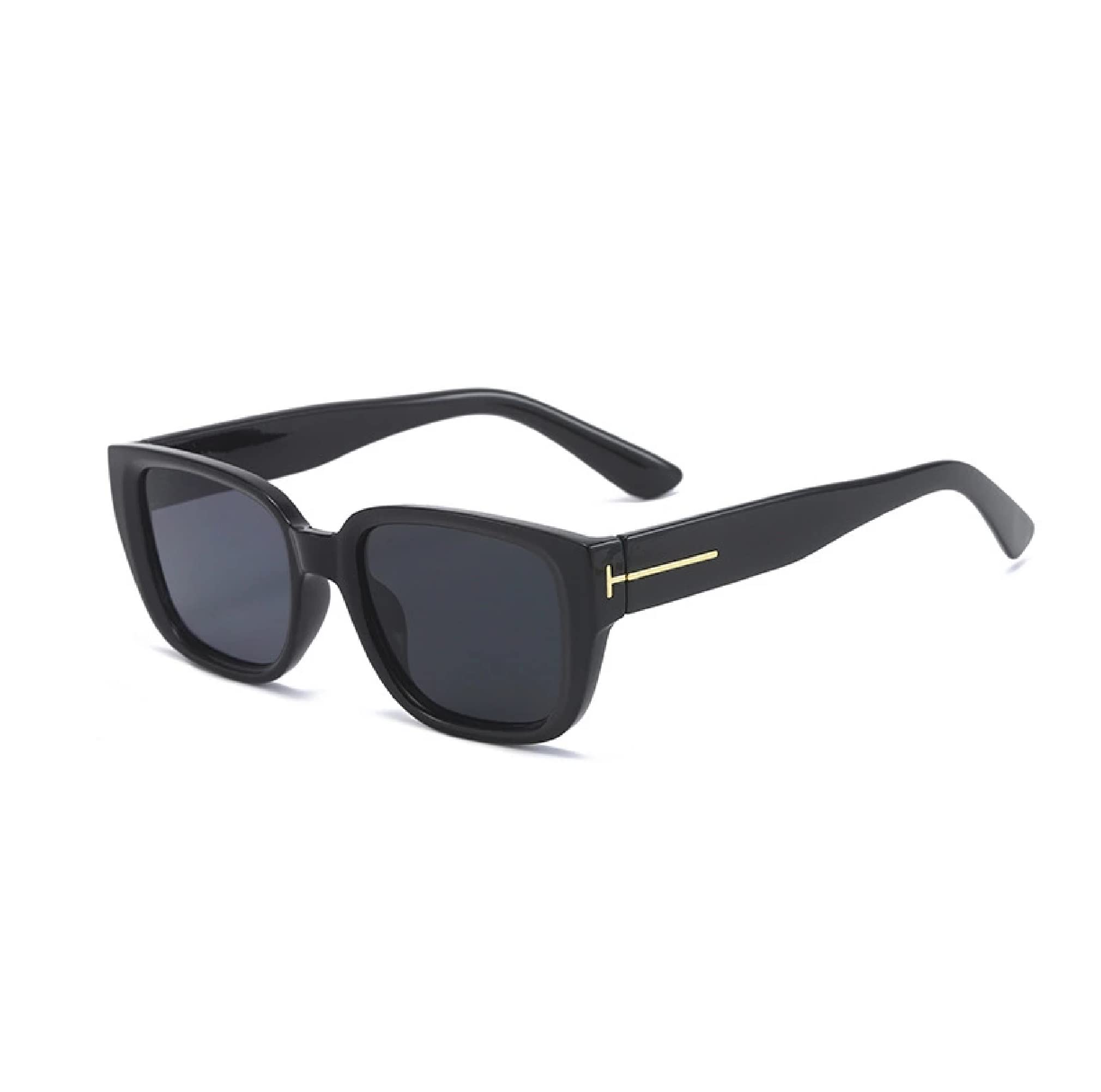 AUGEN By Visions India Retro Vintage Square Abstract Unisex Sunglasses UV400 Protected Medium Size (Black, 119) - Pack of 1-picture-38