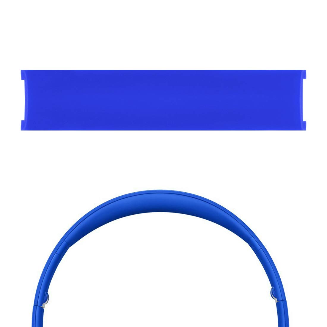 Geekria Headband Pad Replacement Compatible with BEATZ SoloHD, Solo1.0 Headphones Replacement Headband/Silicone Rubber Cushion Pad Repair Parts (Dark Blue)