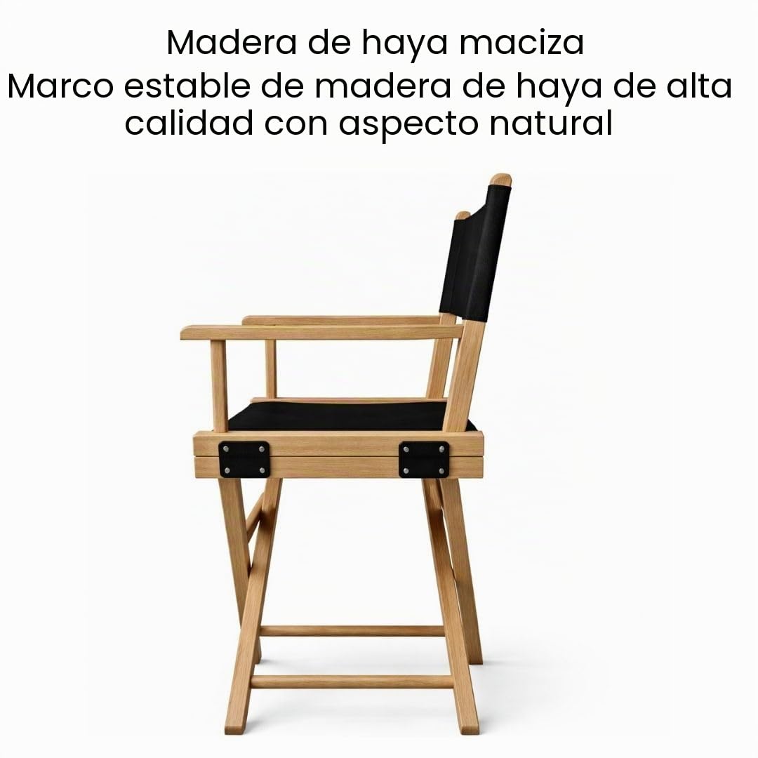 Silla Silla de Director de Madera Bresetech – Silla Plegable Silla de Playa Silla de Pesca