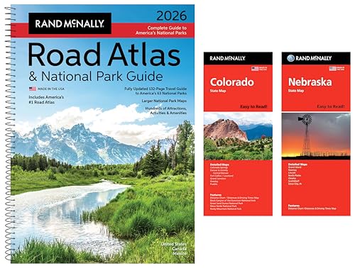 2026 Road Atlas & National Park Guide with Colorado & Nebraska State Maps