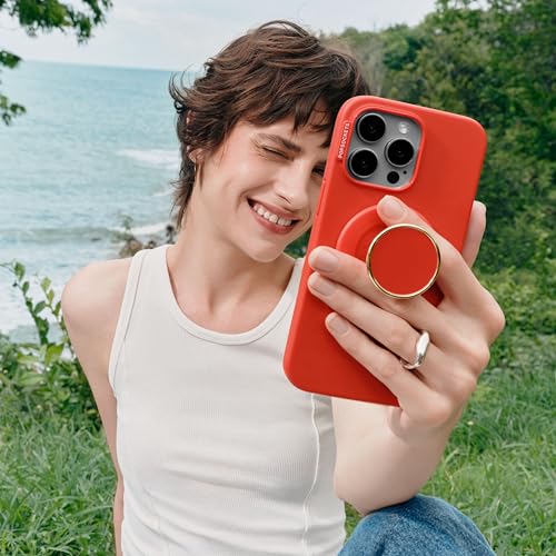 Image of PopSockets Phone Grip for MagSafe, Magnetic Holder, Phone Stand, Red - Rosso