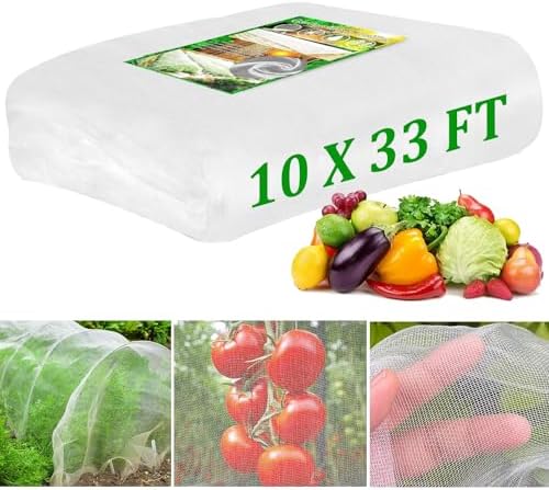 Garden Netting, Actgan Bird Netting for Garden 10x33FT Thicker Ultra Fine Mesh Garden Netting Barrier Greenhouse Row Netting Cover Protect Flower Fruits Vegetables from Birds Deer Squirrels