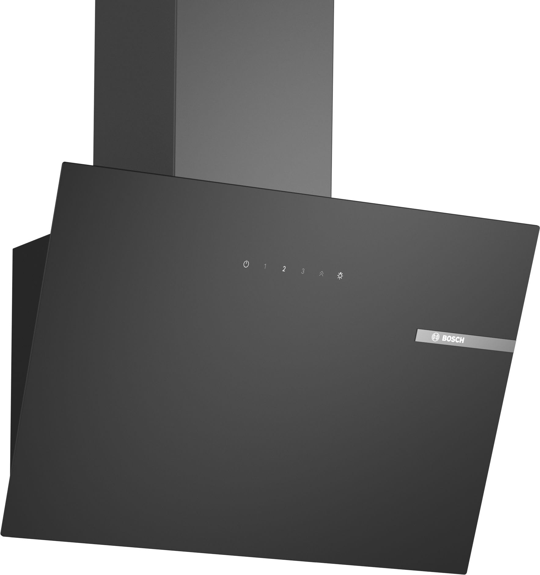 Bosch DWK65DK60, Hotte murale Série 2, 4 vitesses d'aspiration dont 1 intensive, 60cm, Noir avec finiton en verre