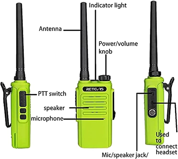 60% Off Discount Retevis RT47 Walkie Talkies Waterproof IP67,Portable Long Range 2 Way Radio for Adults,VOX Channel Lock Vox Handsfree Outdoor Two Way Radio(Green, 6 Pack)