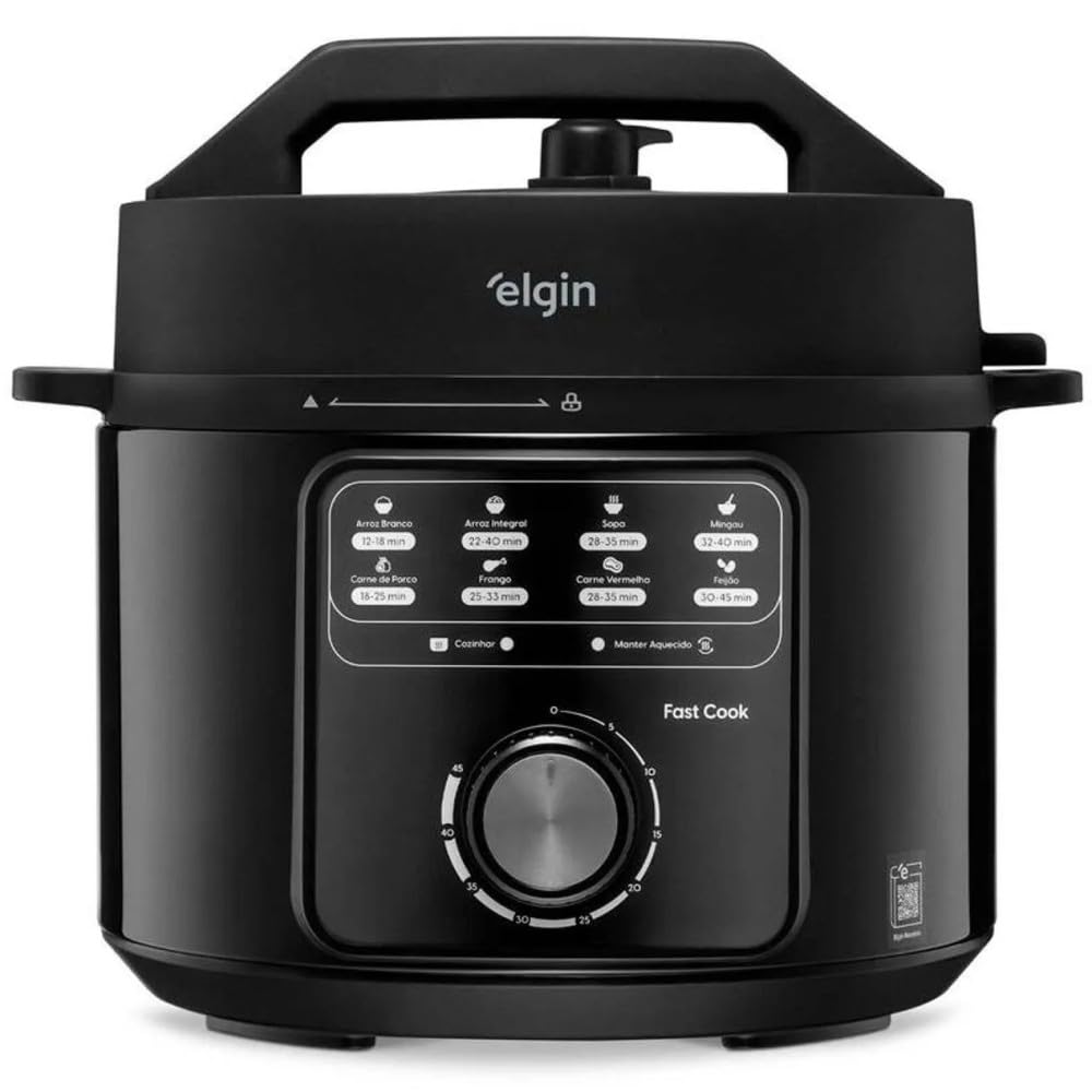 Panela de Pressão Fast Cook Elgin — 110V 900W 4L 9 Dispositivos de Segurança