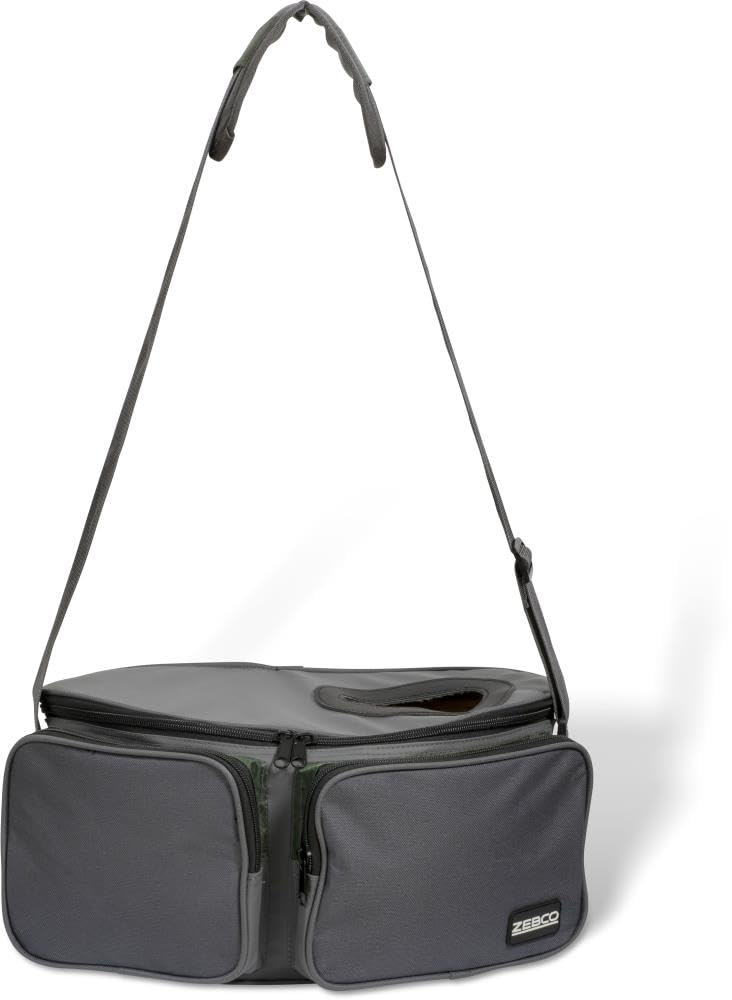 Zebco Fischkorb grün/grau Angelkorb Fischbehälter Fischbehälter 40cm x 39cm x 20cm