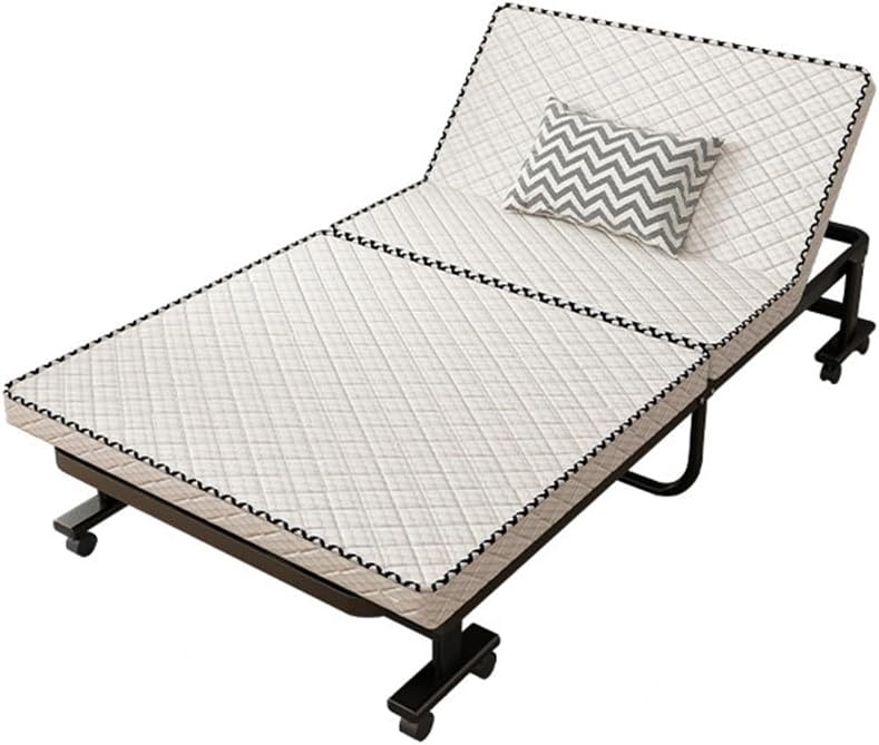 Folding Bed Single Thickened Hotel Temporary Extra Bed Office Lunch Break Latex Beds(80cm)