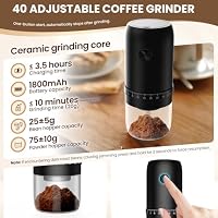 LAMA Kaffeemaschine Kaffeemühle Milchaufschäumer Set, Tragbare Kaffeemaschine Set Elektrische Espressomaschine Kapselmaschine, Kompatible mit klein Kaffeekapseln & Kaffeepulver für Camping Auto Reise – Ansicht 5