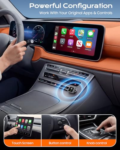 2026 Wireless CarPlay Adapter for Apple iPhone Only, Upgrade Mini CarPlay Adapter Converts Wired to Wireless CarPlay for Apple, Plug & Play, No Delay, Auto-Connect GPS Works, USB-A/C, Grey — view 5