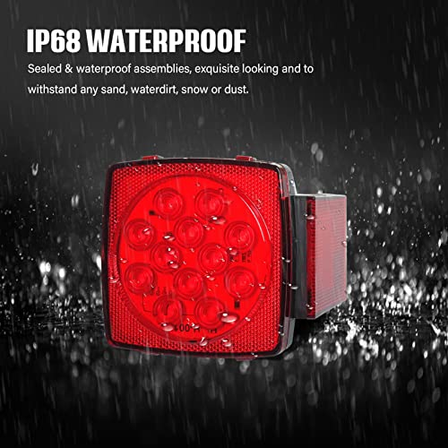 Gonice 12V Led Trailer Light Kit, Super Bright Submersible Boat Trailer Lights, Utility Brake Turn Tail Lights For Camper Truck, Rv Snowmobile, Dot Compliant, Ip68 Waterproof #TOP2