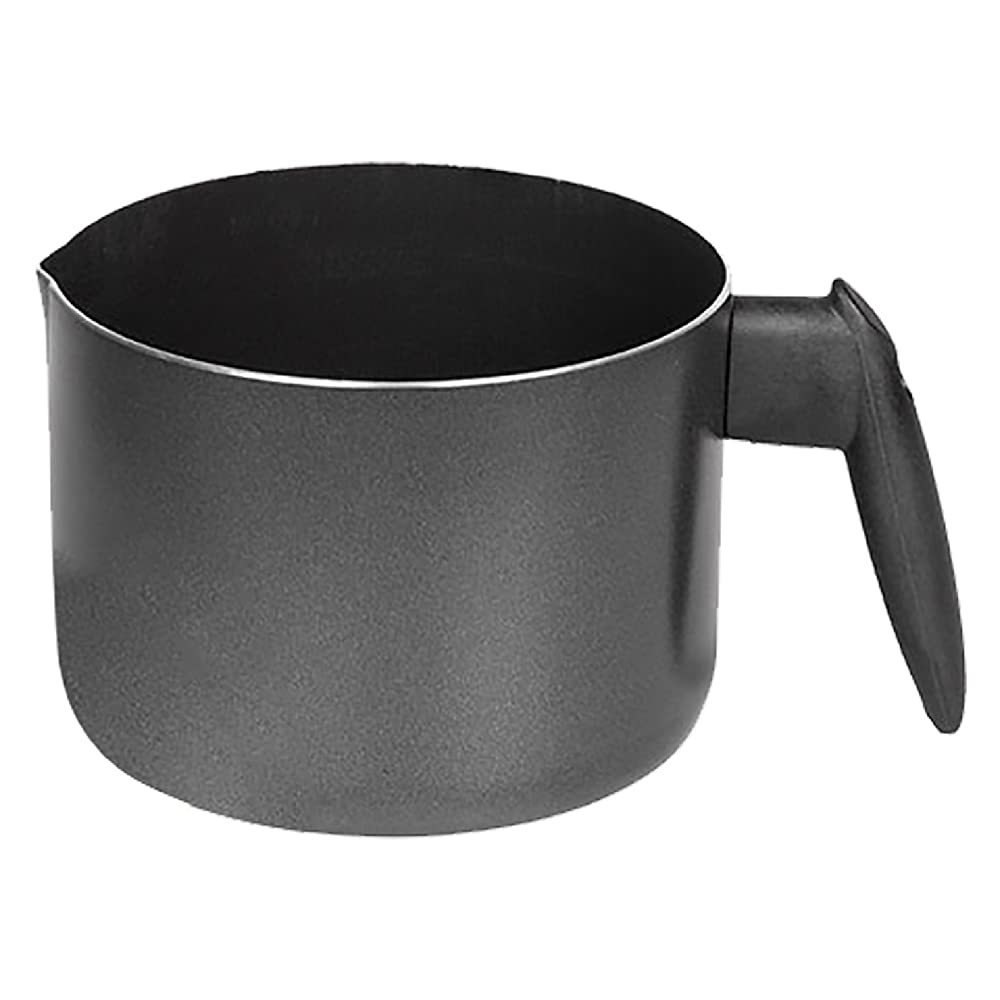 Bollilatte Alluflon Costanza 12cm - Alluminio Alimentare, Antiaderente, Nero, Made In Italy