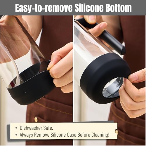 PARACITY 2 in 1 Oil Dipenser Bottle with Silicone Bottom (Black-2PCS) by PARACITY - Image 4