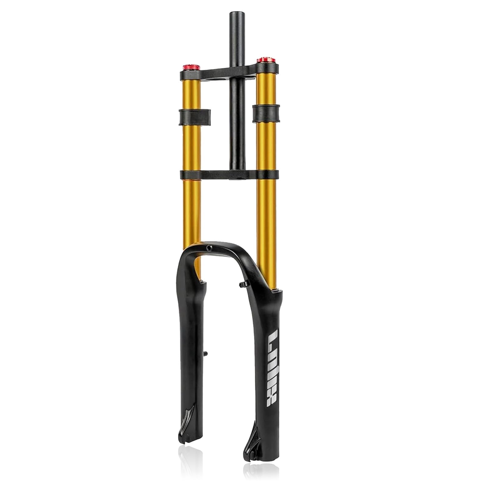 XGSUZNE 20 Inch Bike Suspension Forks 4.0" Fat Bike Fork Travel 120mm Double Shoulder Air Suspension Fork Rebound Adjustment QR 9x135mm