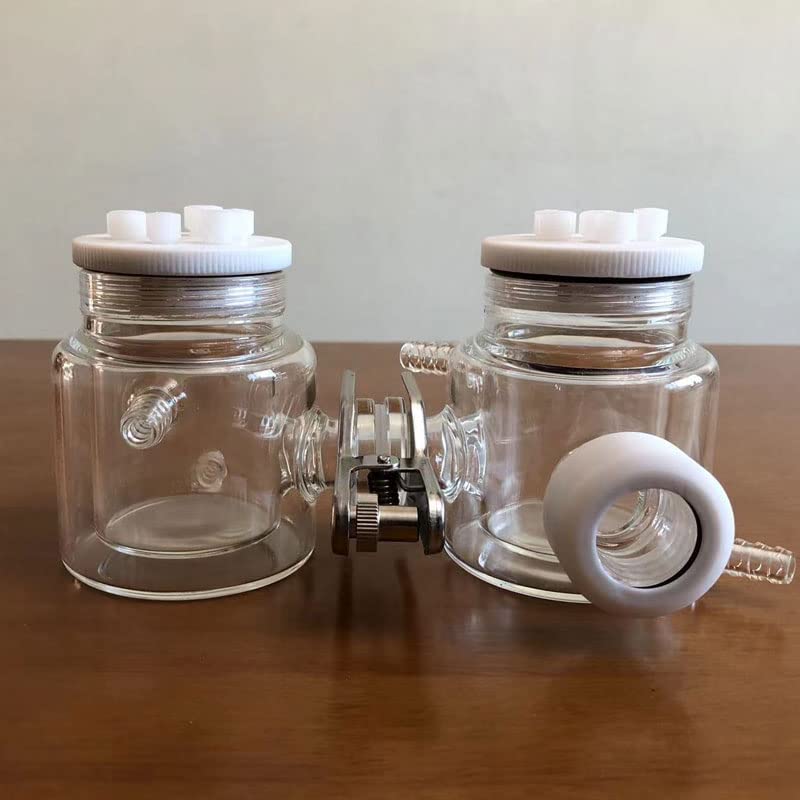 H-Type Replaceable Membrane Water Bath Sealed photoelectrochemical Cell Quartz Light Window Electrolysis Device (250ml)
