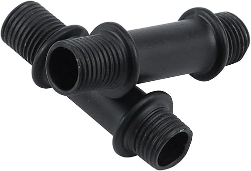 Miniatura 3 de KUMGROT 6 piezas de luz de techo varilla de extensión de tubo recto lámpara de tubo Kit de vástago M10 negro varilla de lámpara con conector 1.57