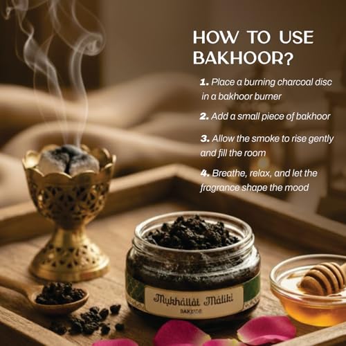 Image of Devdarshan Mukhallat Maliki Bakhoor (50g) Pack of 1| Premium Long-Lasting Oriental Aroma | Natural Resin for Home Fragrance, Meditation & Relaxation | Luxurious Scented Bakhoor