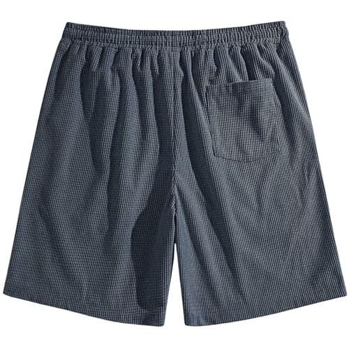 Image of FABRIPPLE Men's Slim Fit Knitted Short for Summer | Stretchable Fabric | Breathable & Lightweight | Casual Lounge Short with Elastic Waistband & Drawstring
