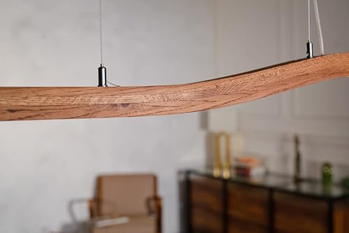 Miniatura 9 de Lampada Store Wood Pendant Lamp, Pendant Light for Kitchen Island, Wooden Ceiling Hanging Light, Ceiling Fixture with Adjustable Cord for Dining