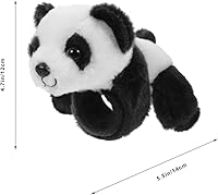 Vista 3 de Zerodeko 1 pulsera de animales de palmada, pulsera de panda de animales de peluche, con temática de selva, juguetes de peluche para niños y niñas