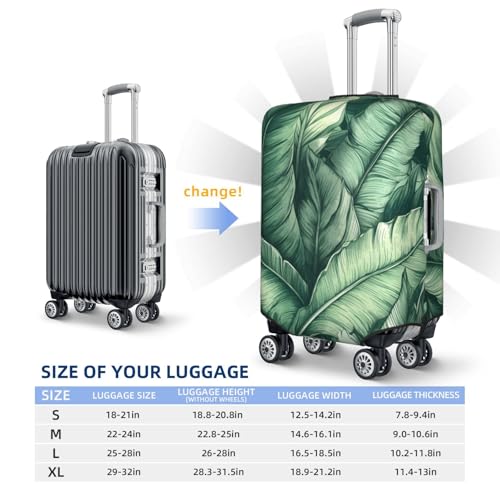 Cartoon Plants Travel Luggage Cover for Suitcase Anti-Scratch Fashion Suitcase Protector Washable Elastic Baggage Covers Fits 18-21 Inch Luggage for Travel Beach Holiday3