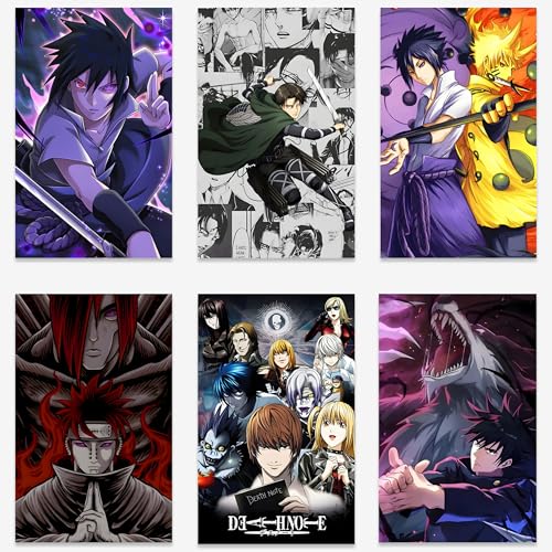Image of Anime Posters, Set of 10 Mix Anime posters for wall, Self Adhesive, A4 Size |Posters For Gaming Room, Various characters