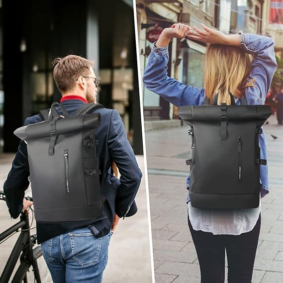 Sac à dos roll-top extensible hk 27L avec port de charge USB