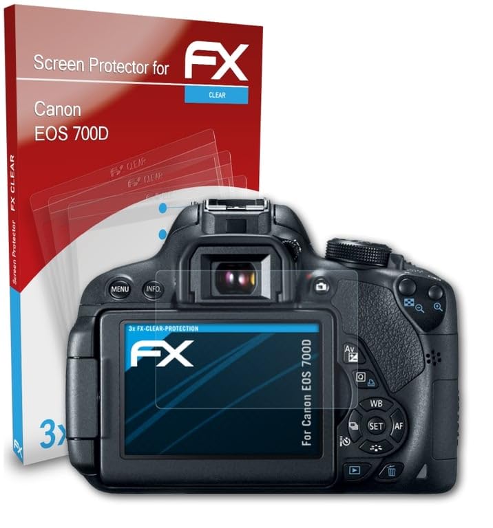 atFoliX Screen Protection Film compatible with Canon EOS 700D / Rebel T5i Screen Protector, ultra-clear FX Protective Film (3X)