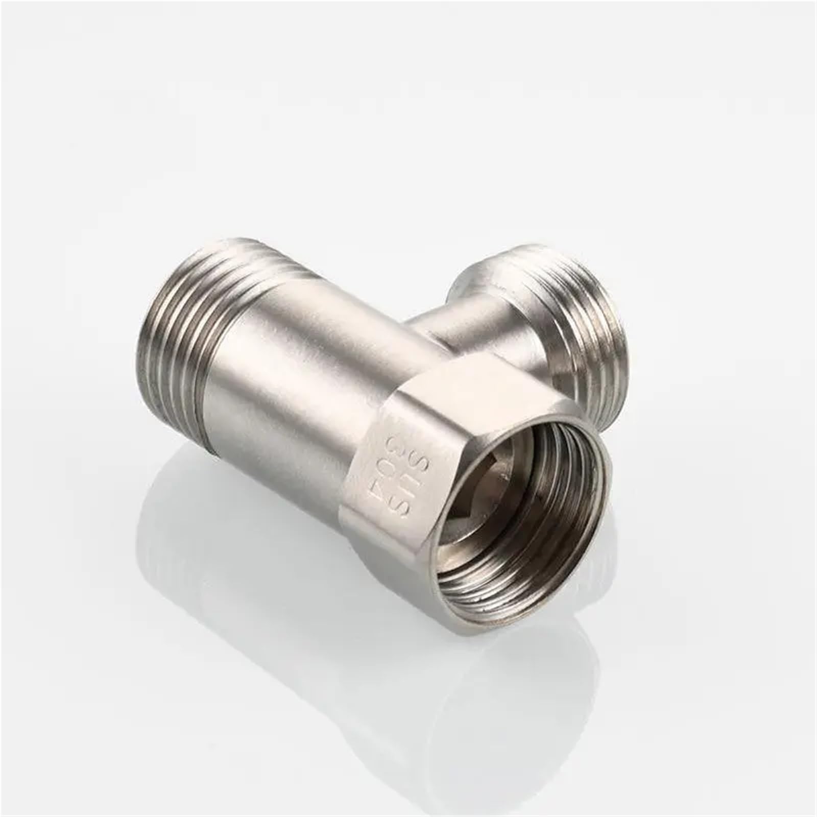 Válvula desviadora de inodoro, adaptador T G1/2 ", válvula T for baño, pulverizador de bidé, accesorio de ducha, válvula angular de grifo de acero inoxidable 304, 2 uds. Para Cocina, BañO