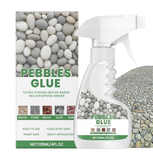 120ml Pebble Glue Gravel Glue & Stone Glue Adhesive Spray for Garden Gravel Resin Gravel Binder for Water-Based Stones Gravel Glue for Garden Stones Pebble Glue Outdoor Waterbased Binder for Pebbles
