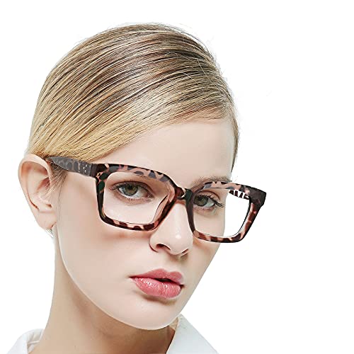 MARE AZZURO No Line Bifocal Reading Glasses Women Oversized Blue Light Blocking Readers 0 1.0 1.5 2.0 2.5 3.0 3.5 (Brown, 3.00)