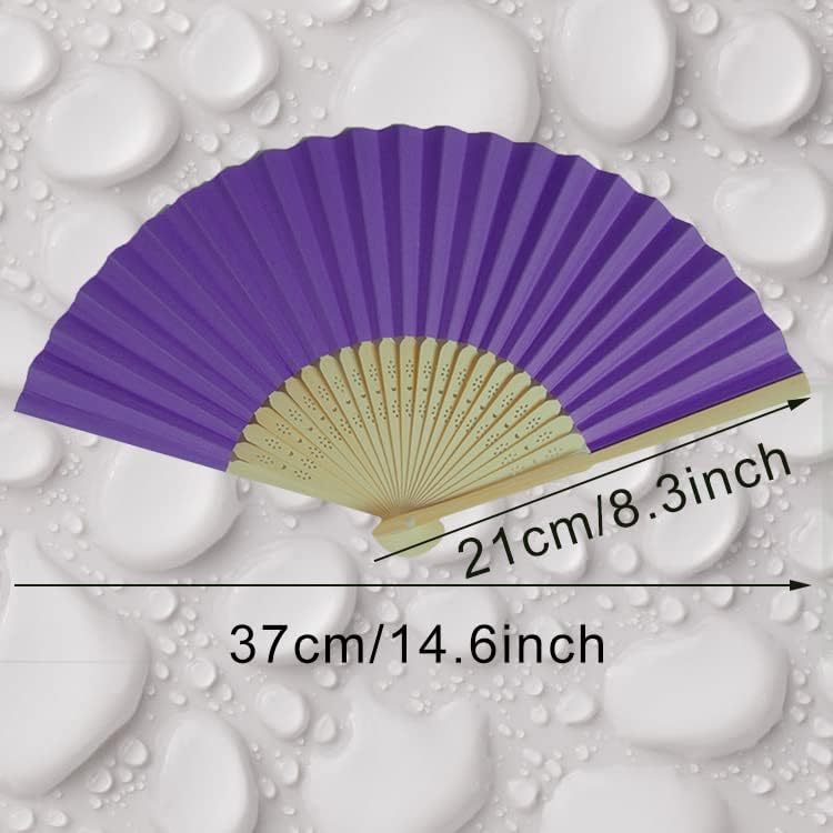 Miniatura 3 de DFDG Ventilador de mano plegable personalizado para fiestas de cumpleaños bodas y decoración del hogar azul cielo 15 unidades