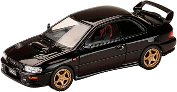 HJ64 1/64 Subaru Impreza PURE SPORTS COUPE WRX type R STi Version GC8 VWR Type Front Bumper Black Mica Complete Product HJ641079JBK