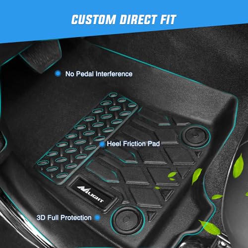 Image of Nilight Floor Mats for Tesla Model Y 7 Seat 2020 2021 2022 2023 2024 2025 | All Weather Custom Fit Heavy Duty Floor Liners