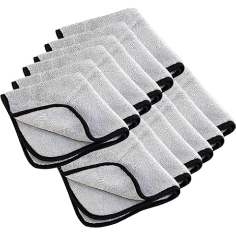 Cobra Supreme 530 Ultra Plush Microfiber Towels - 12 Pack (16x16) | Premium 530 GSM Dual-Sided for Buffing, Polishing & Detailing Cover