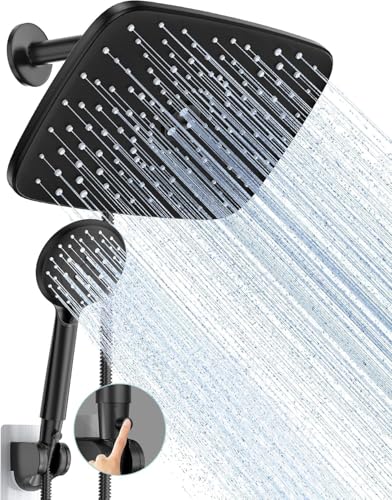 Veken 11.8 Inch Rain Shower Head with Handheld- High Pressure Dual Shower Heads with 5 Modes...