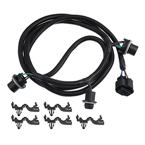 X AUTOHAUX 22869169 Tail Light Lamp Wiring Harness for Chevrolet Silverado 1500 2014 2015 for Chevrolet Silverado 2500HD 3500HD 2015 Passenger Side