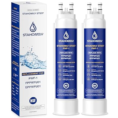 STAHOMILY PWF-1 Water Filter Replacement for Frigidaire FPPWFU01 Water Filter, PurePour PWF-1, PurePour FPPWFU01, EPPWFU01 Water Filter, 2 Pack