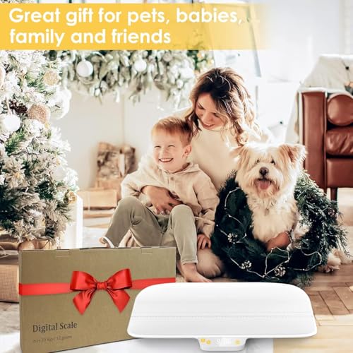 Image of Digital Pet Scale, Baby Scale, Precision0.08oz, Max 30kg /66lbs, Auto-Hold, Integrated Design Without Disassembly, Suitable for Cats, Small Breed Dogs, Infants, and Young Children