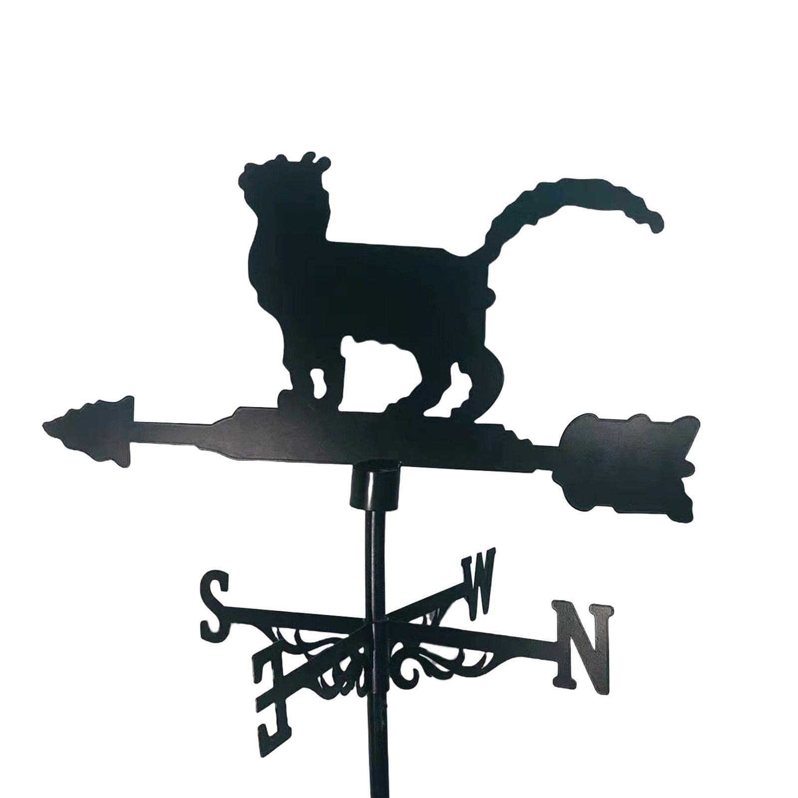 LOOM TREE® Iron Weathervane Yard Roof Garden Farm Metal Bracket Decoration Cat Shape | Yard, Garden & Outdoor Living | Garden Decor | Weathervanes-image-20