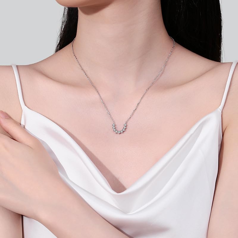 14K Gold 1.26ct U-Shape Diamond Pendant Necklace for Women, VVS1 D-Color, Stunning Gift for Women3