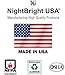 Photoluminescent Exit Sign Red W/Holes and Hardware - Aluminum - UL 924 Code Approved/IBC/NFPA 101) Made in USA | NightBright USA Part Number ULR-050-HH