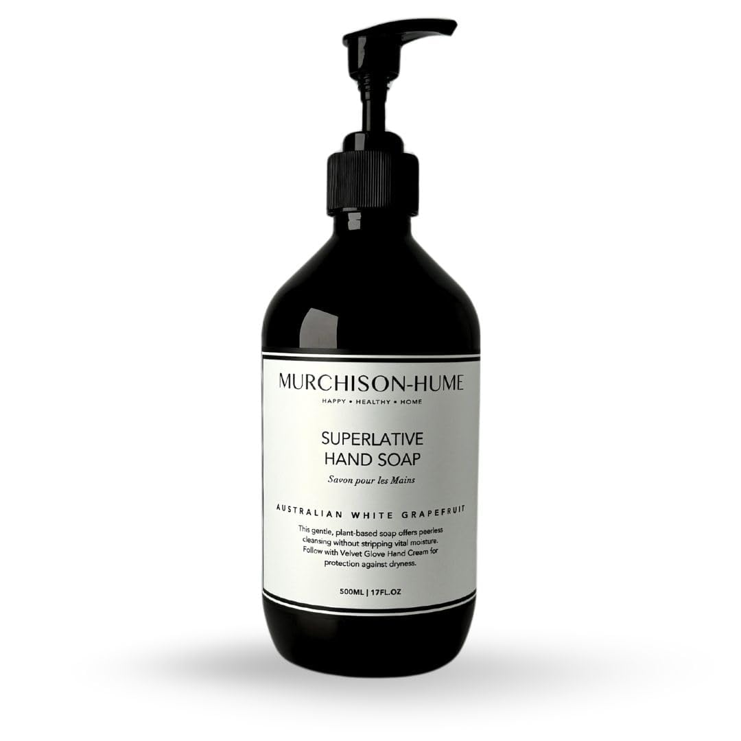 Murchison-Hume Australian White Grapefruit Hand Soap | Superlative Plant-Based Formula with Elegant Refillable Pump Dispenser | Soft & Hydrated Hands | SLS-Free, Paraben-Free & Cruelty-Free | 16 fl oz