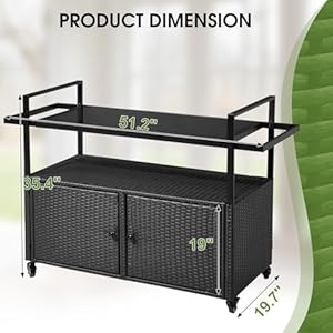 Outvitaoutdoorstoragecabinetweatherproofbuffetcabinetwickerpatiobartablewith2doorsshelvesglasstabletopforgardencushionspooltoysandpottingsupplies Urban Country Home Decor Outvita outdoor storage cabinet weatherproof buffet cabinet wicker patio bar table with 2 doors shelves glass tabletop for garden cushions pool toys and potting supplies urban country home decor