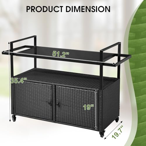 Outvitaoutdoorstoragecabinetweatherproofbuffetcabinetwickerpatiobartablewith2doorsshelvesglasstabletopforgardencushionspooltoysandpottingsupplies Urban Country Home Decor Outvita outdoor storage cabinet weatherproof buffet cabinet wicker patio bar table with 2 doors shelves glass tabletop for garden cushions pool toys and potting supplies urban country home decor