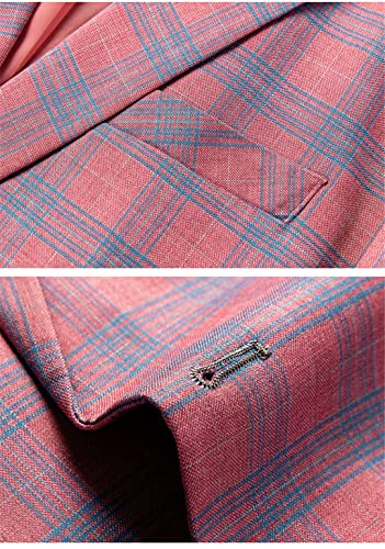 Men Classic Contrast Color Plaid Blazers Mens Casual Business Suit Jacket Plus-Size Coats4