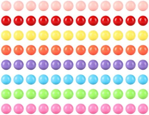 Laviesto 0.47 inch(12mm) Game Replacement Marbles Balls,96pcs Solid Color Acrylic Game Balls for Board Game,Rainbow Bead Game,Color Sorting Toy,Marble Games DIY Art Craft (8 Colors)