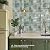 Walanz 5 Sheets Peel and Stick Backsplash, Self Adhesive Wall Tiles, 3D Adhesive Tile Backsplash, 12"x12"Premium Self Adhesive Wall Tiles Peel and Stickfor Kitchen, Bathroom, RV(Spring Moss)