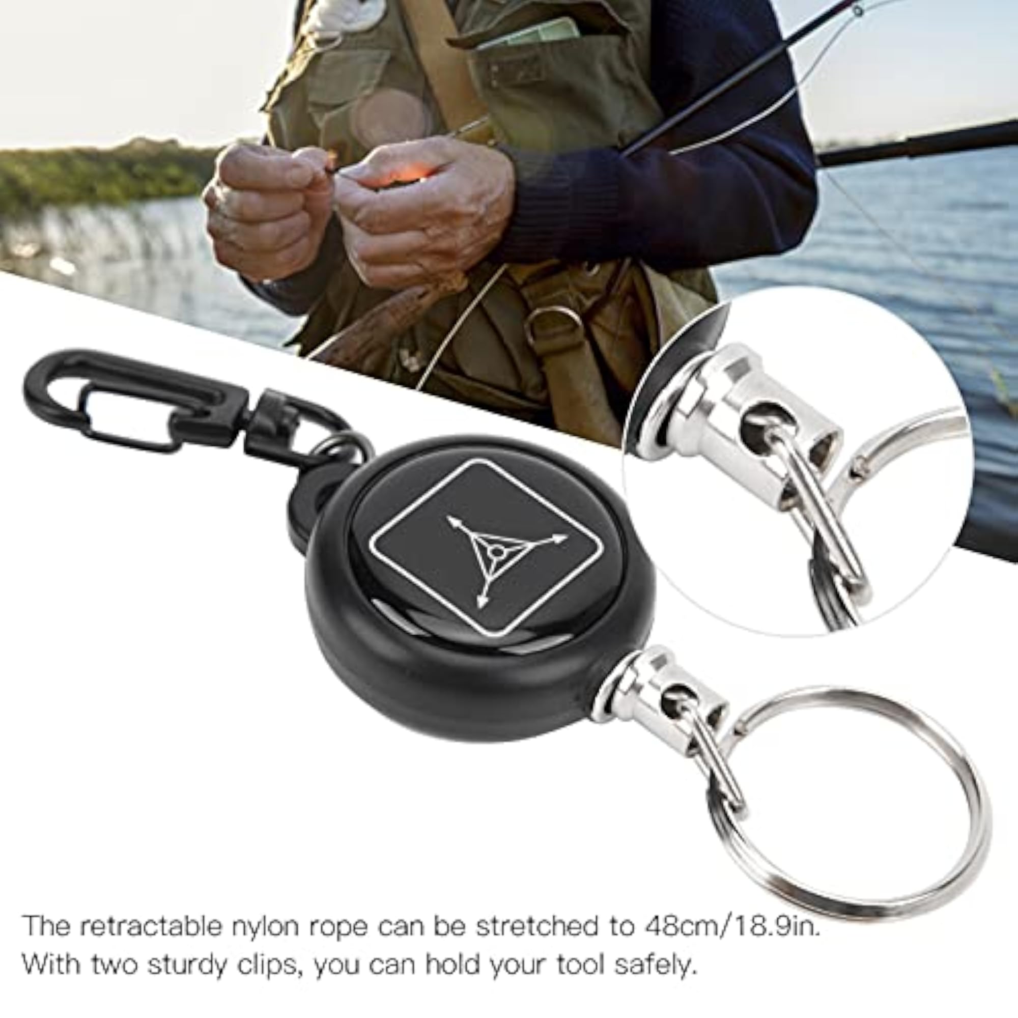 Fly Fishing Tool Retractor, Lightweight Steel Wire Design